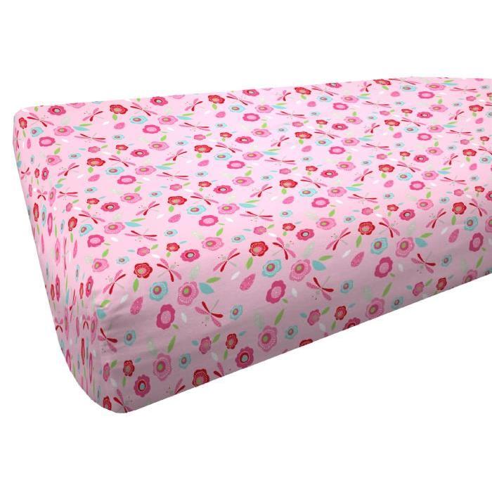 COTE DECO KIDS Colibri Drap Housse 100% Coton - 90x200 cm