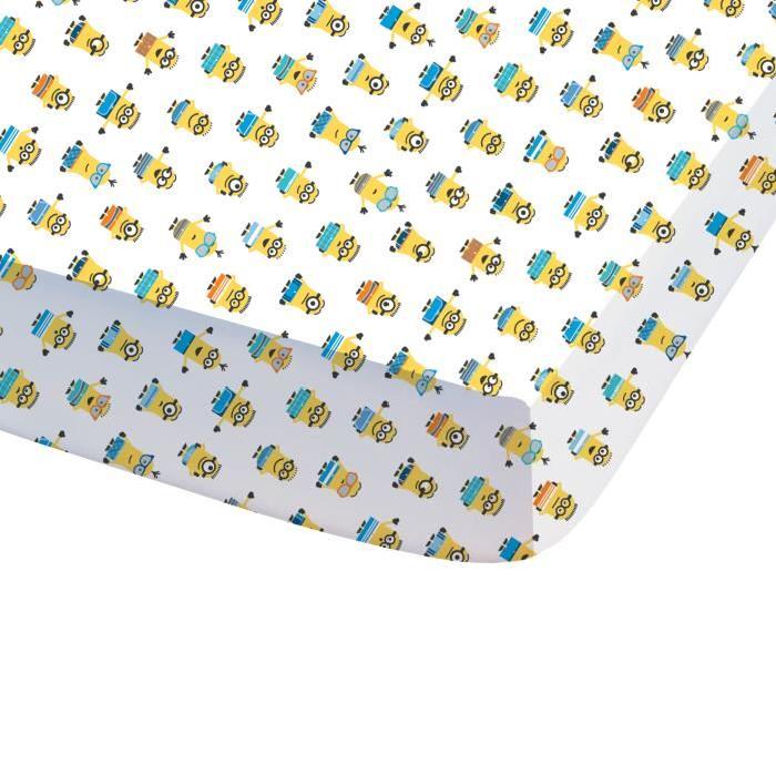 LES MINIONS PARADISE Drap housse enfant Coton 90 x 190 cm