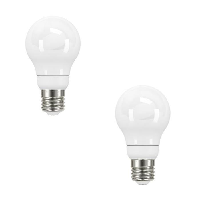 NITYAM Lot de 2 ampoules LED E27 standard globe 12 W équivalent a 75 W blanc chaud