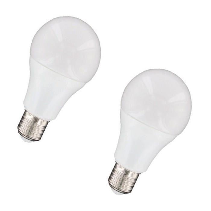 NITYAM Lot de 2 ampoules LED E27 standard globe 8 W équivalent a 60 W blanc chaud