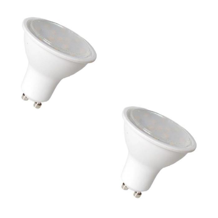 NITYAM Lot de 2 ampoules spot LED GU10 4 W équivalent a 35 W blanc chaud