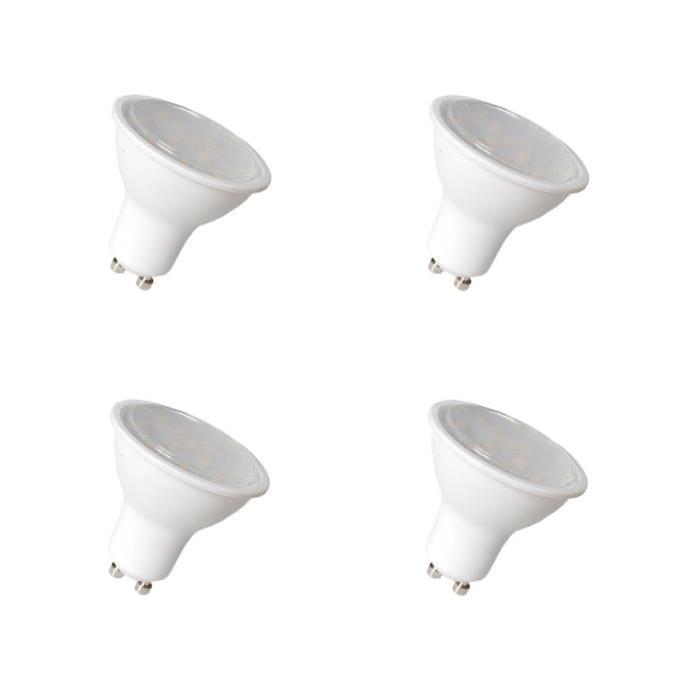 NITYAM Lot de 4 ampoules spot LED GU10 4 W équivalent a 35 W blanc chaud