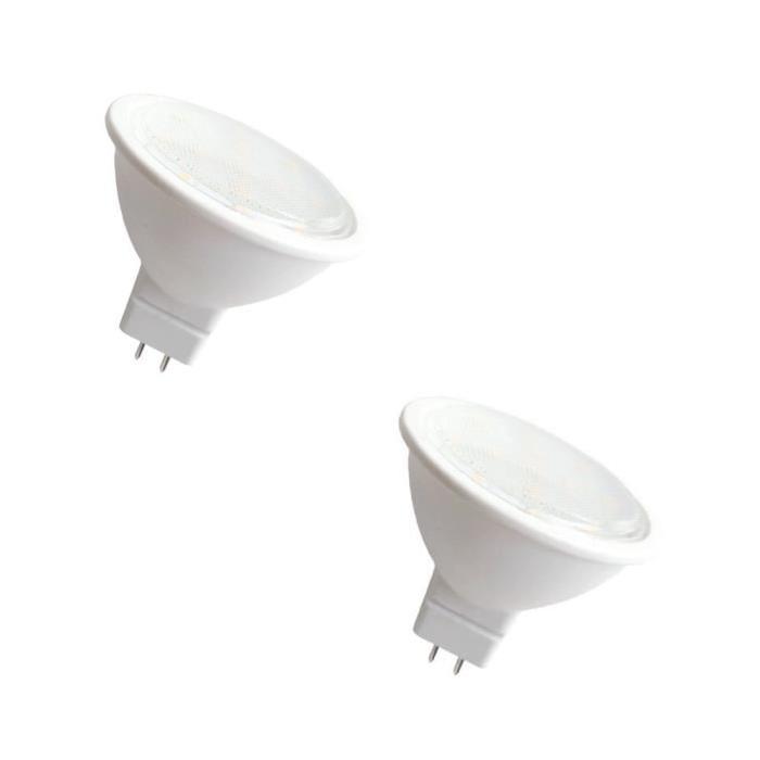 NITYAM Lot de 2 ampoules spot LED GU5.3 4 W équivalent a 35 W blanc chaud