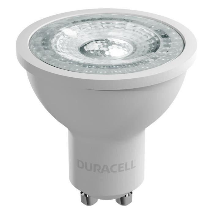 DURACELL Lot de 2 ampoules LED spot réflecteur GU10 5,8 W équivalent 60 W blanc chaud