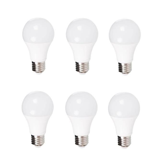 MACADAM LIGHTING Lot de 6 ampoules standard LED E27 10 W 806 lm type standard