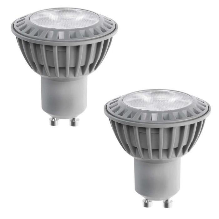 MACADAM LIGHTING Lot de 2 ampoules LED GU10 5 W équiavlence 60 W blanc neutre