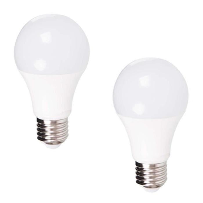 MACADAM LIGHTING Lot de 2 ampoules LED standard E27 7 W équivalent a 40 W blanc chaud