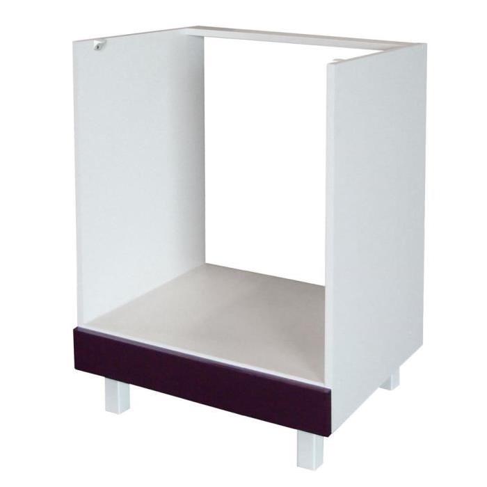 POP Meuble bas de cuisine pour four L 60 cm - Aubergine