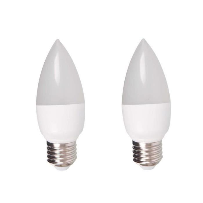 MACADAM LIGHTING Lot de 2 ampoules LED flamme E27 5,5 W équivalent a 40 W blanc chaud