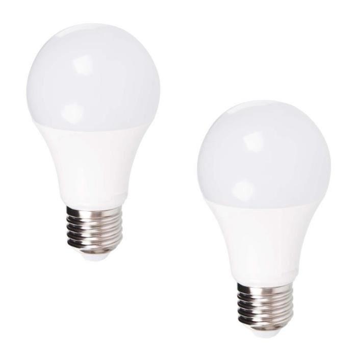 MACADAM LIGHTING Lot de 2 ampoules LED standard E27 10 W équivalent a 60 W blanc chaud