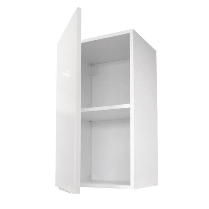 POP Meuble haut de cuisine L 40 cm - Blanc brillant