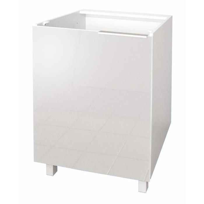 POP Meuble bas de cuisine L 60 cm - Blanc brillant