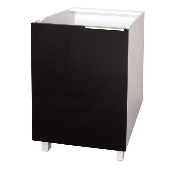 POP Meuble bas de cuisine L 60 cm - Noir brillant