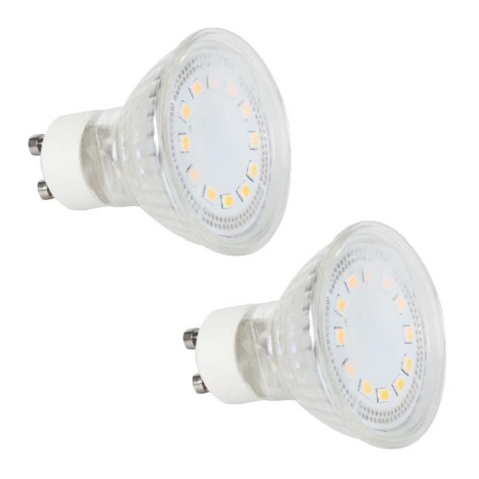 MACADAM LIGHTING Lot de 2 ampoules LED GU10 5 W équivalent a 60 W blanc neutre