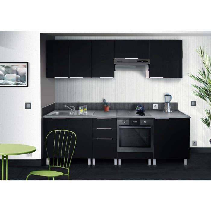 POP Meuble bas de cuisine L 60 cm - Noir brillant