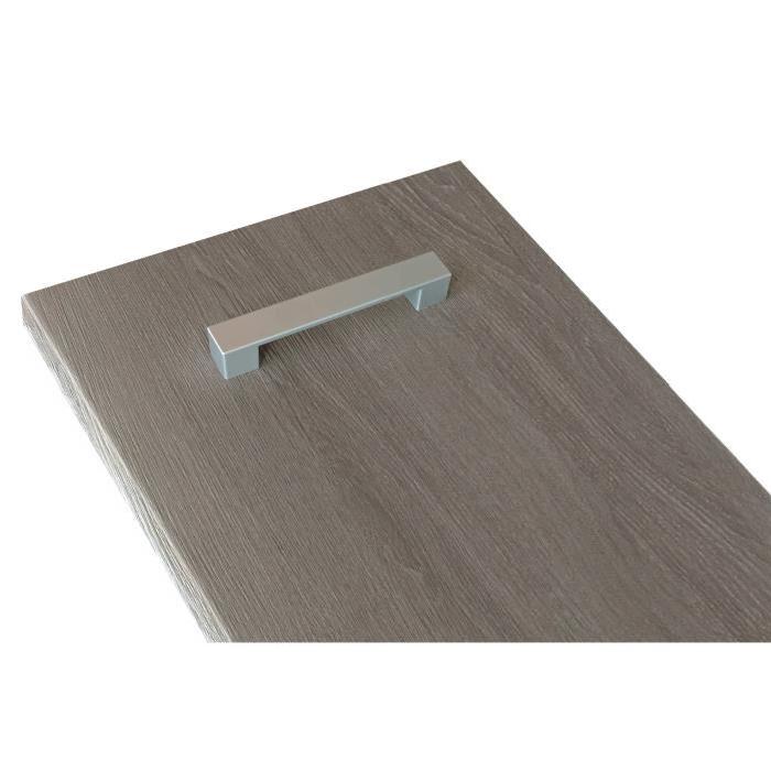 START Meuble de cuisine bas avec plan de travail L 40 cm - Blanc et décor chene taupe