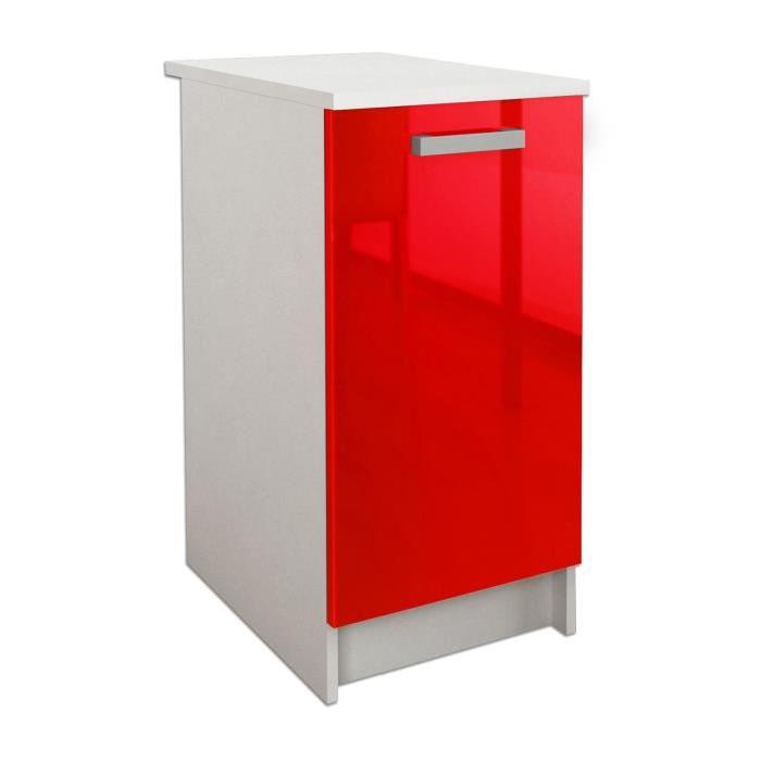 START Caisson bas de cuisine L 40 cm - Rouge brillant