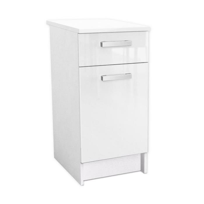 START Meuble bas de cuisine L 40 cm  - Blanc brillant