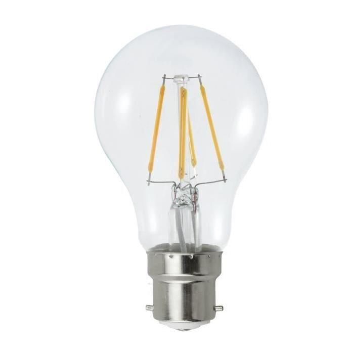 MACADAM LIGHTING Lot de 2 ampoules LED filament standard B22 7,5 W équivalent a 60 W blanc chaud