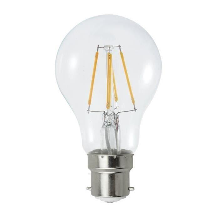 MACADAM LIGHTING Lot de 2 ampoules LED filament standard B22 6 W équivalent a 60 W blanc chaud