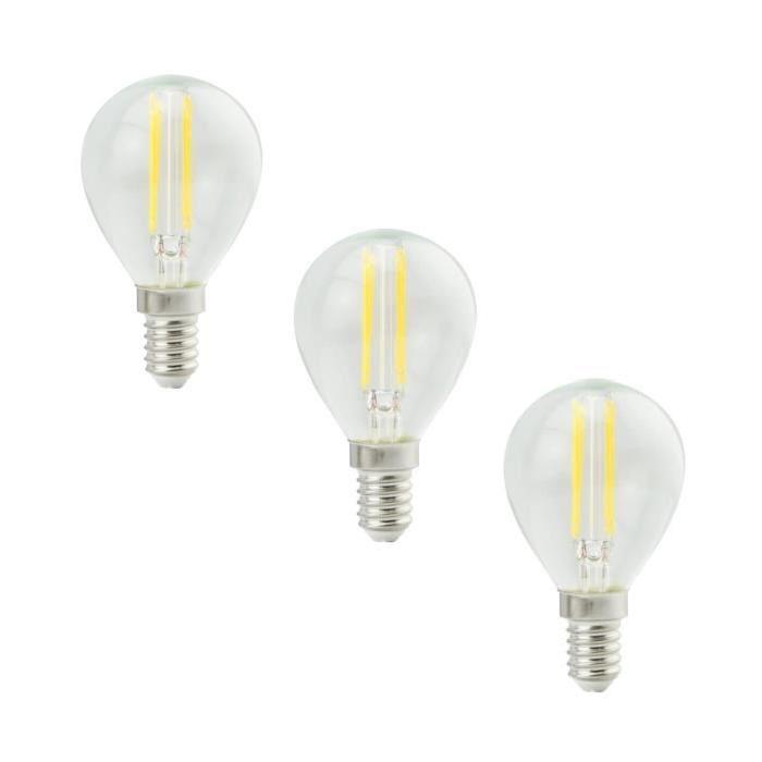 MACADAM LIGHTING Lot de 3 ampoules LED filament standard E14 3,6 W équivalent a 20 W blanc chaud