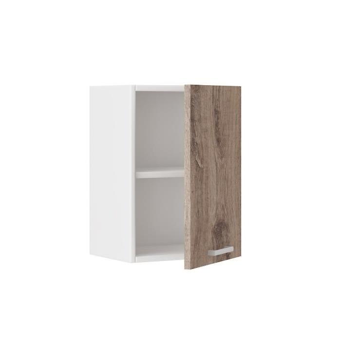 ULTRA Meuble haut de cuisine L 40 cm - Décor chene foncé