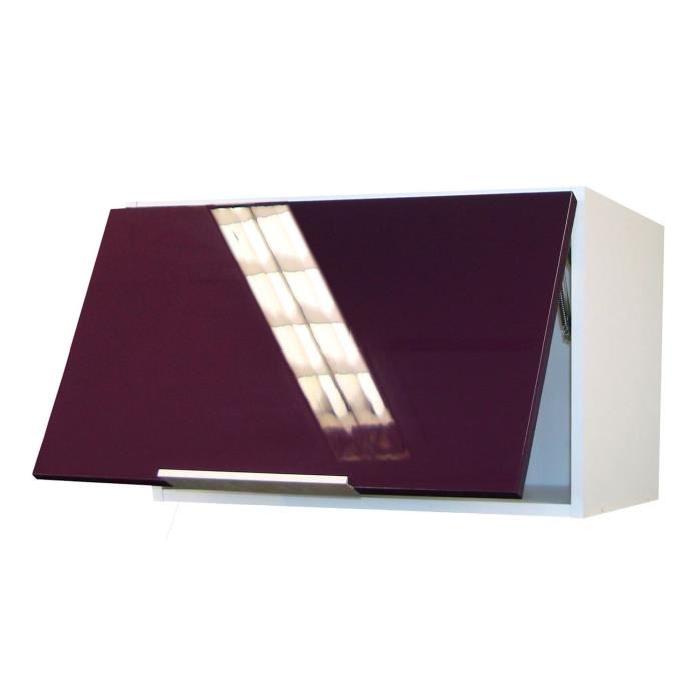 POP Meuble hotte 60 cm - Aubergine brillance