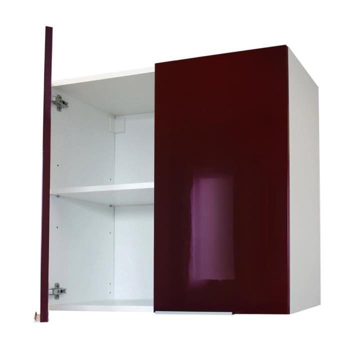 POP Caisson haut de cuisine 80 cm - Bordeaux Laqué