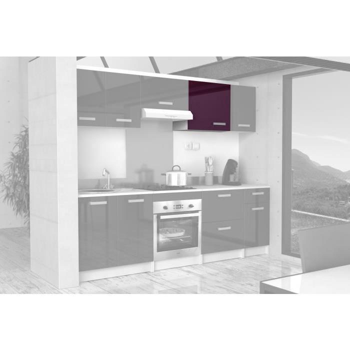 START Caisson haut de cuisine L 60 cm - Aubergine Brillant