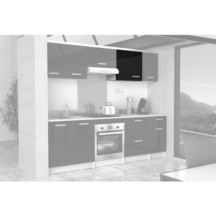 START Meuble haut de cuisine L 60 cm - Noir Brillant