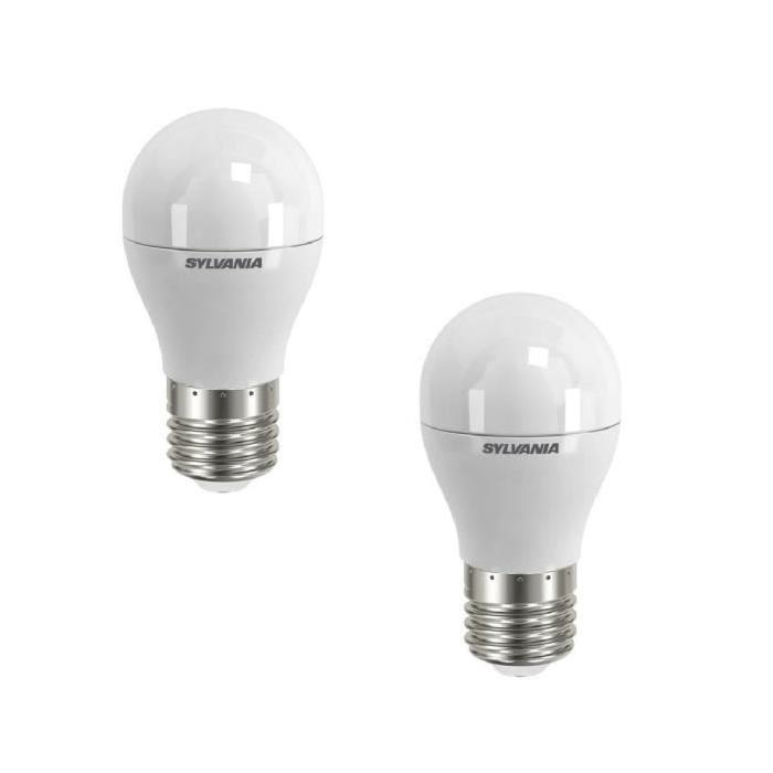 SYLVANIA Lot de 2 ampoules LED Toledo Ball FR E27 6 W équivalent a 40 W