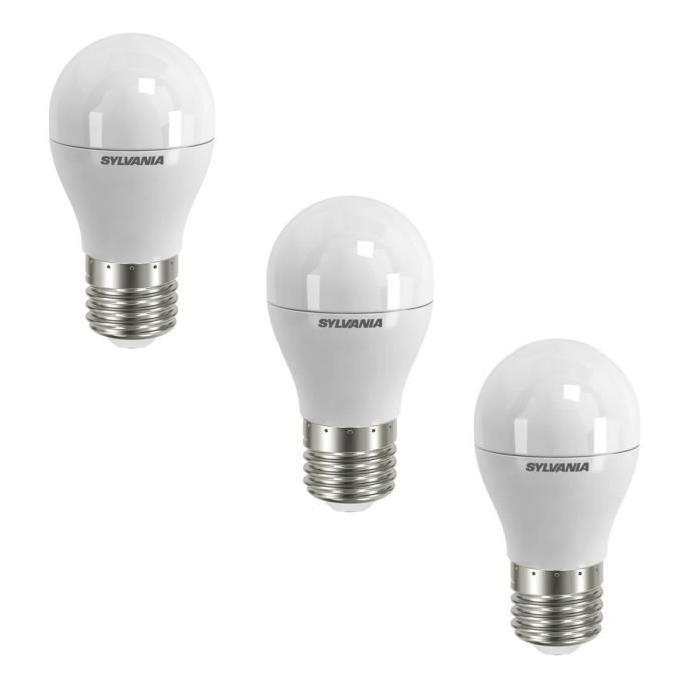 SYLVANIA Lot de 3 ampoules LED Toledo Ball FR E27 6 W équivalent a 40 W