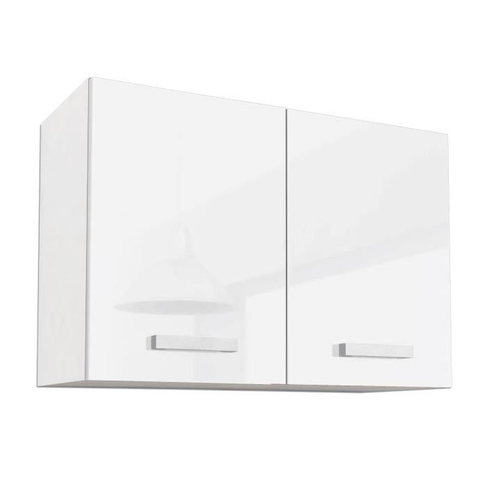 START Meuble haut de cuisine L 80 cm - Blanc Brillant