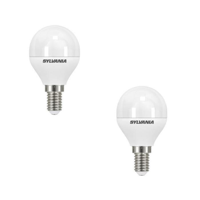 SYLVANIA Lot de 2 ampoules LED Toledo Ball Frosted E14 6 W équivalent a 40 W