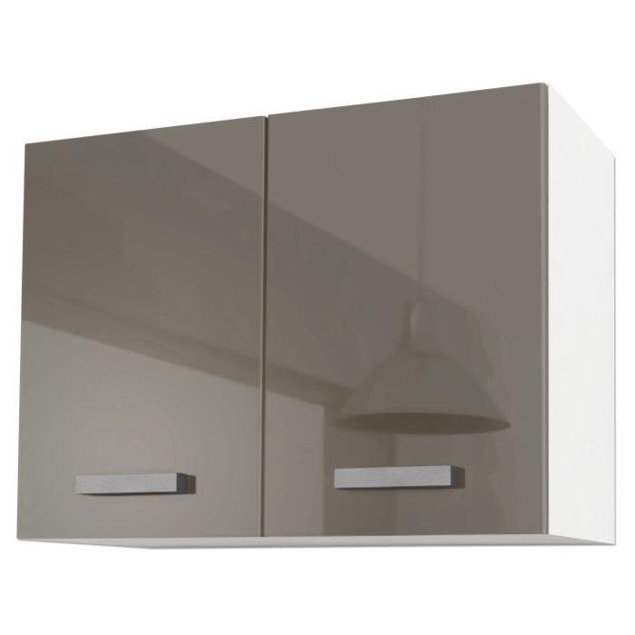 START Meuble haut de cuisine L 80 cm - Taupe brillant