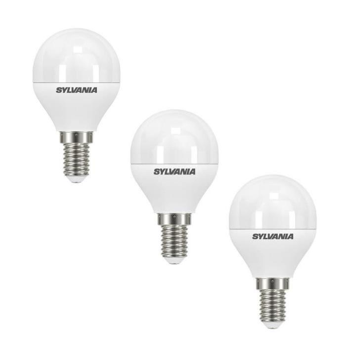 SYLVANIA Lot de 3 ampoules LED Toledo Ball Frosted E14 6 W équivalent a 40 W