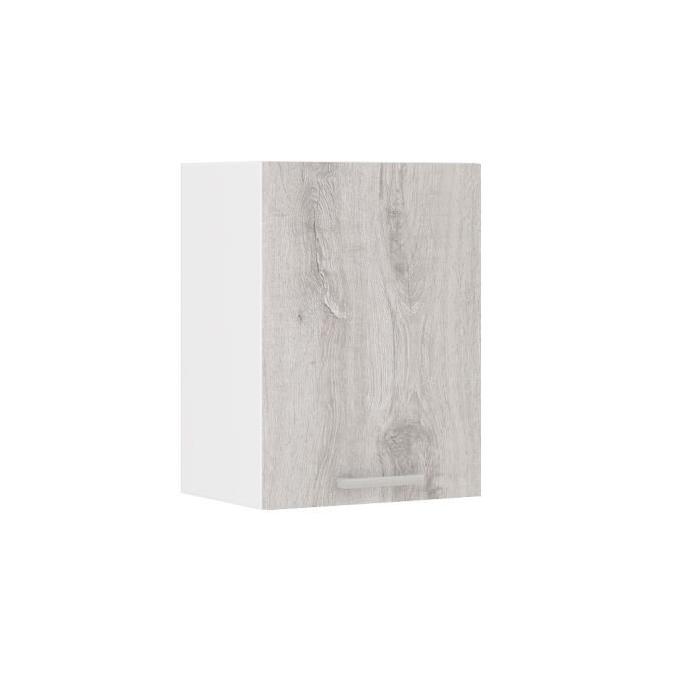 ULTRA Meuble haut de cuisine L 40 cm - Décor chene blanchi