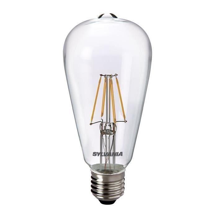 SYLVANIA Lot de 2 ampoules LED a filament Toledo RT ST64 E27 4 W équivalent a 40 W