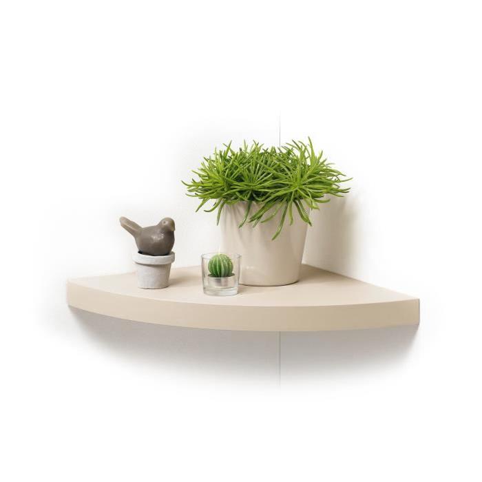 CODICO Etagere d'angle murale flottante L35x35 cm taupe