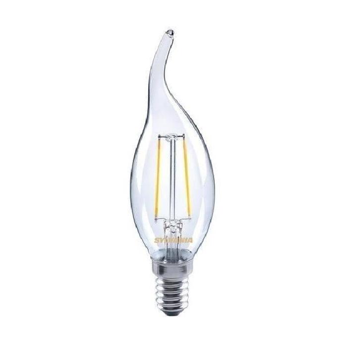 SYLVANIA Lot de 2 ampoules LED Toledo Retro Candle Bent E14 2 W équivalent a 30 W