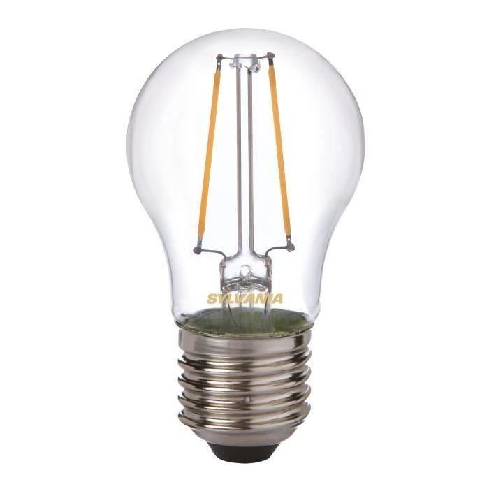 SYLVANIA Lot de 2 ampoules LED a filament Toledo Retro Ball E27 2 W équivalent a 25 W