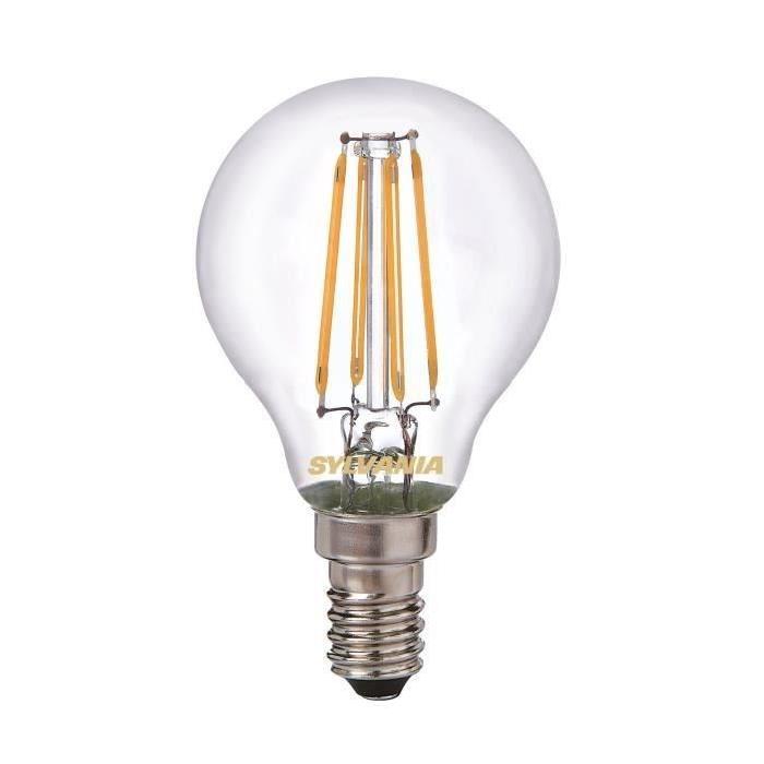 SYLVANIA Lot de 2 ampoules LED a filament Toledo RT Ball E14 4 W équivalent a 35 W