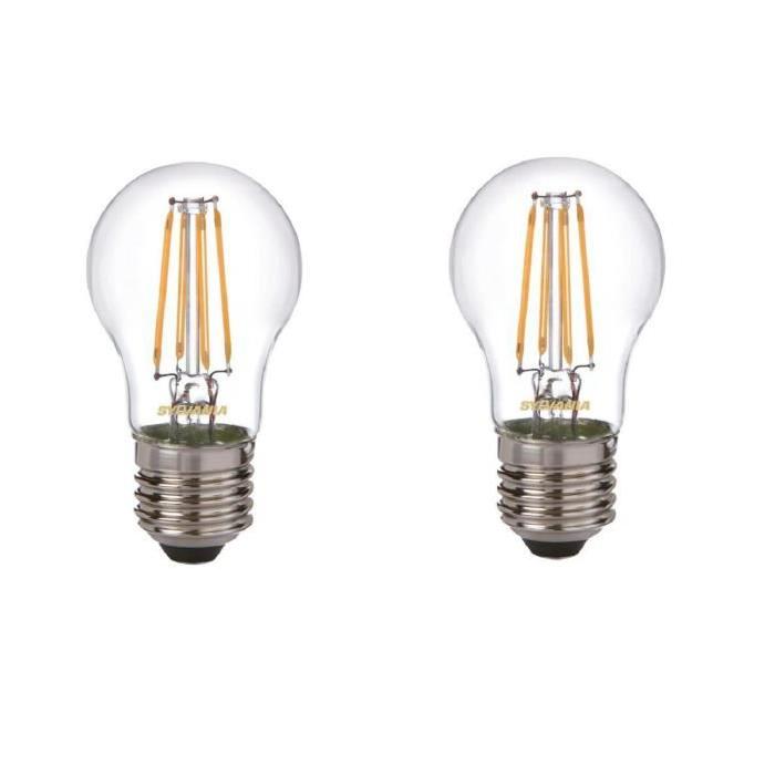 SYLVANIA Lot de 2 ampoules LED a filament Toledo RT Ball E27 4 W équivalent a 35 W