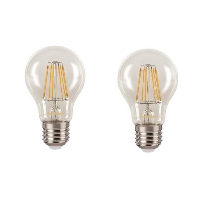 SYLVANIA Lot de 2 ampoules LED a filament Toledo Retro E27 7 W équivalent a 60 W