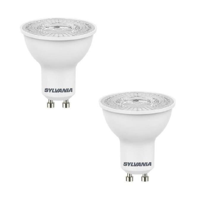 SYLVANIA Lot de 2 ampoules LED spot Refled ES50 V3 GU10 5 W équivalent a 47 W