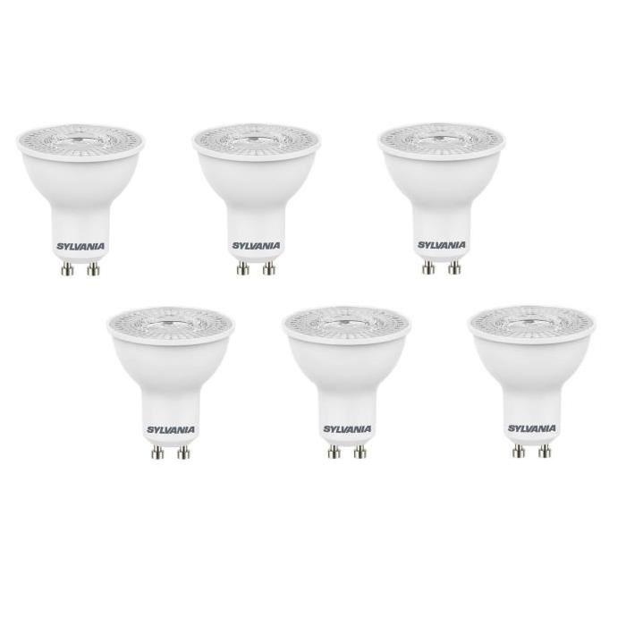 SYLVANIA Lot de 6 ampoules LED spot Refled ES50 V3 GU10 5 W équivalent a 47 W