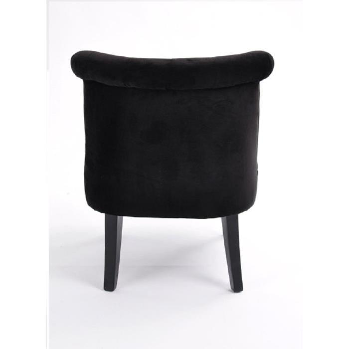 LIZY Fauteuil crapaud en tissu Noir