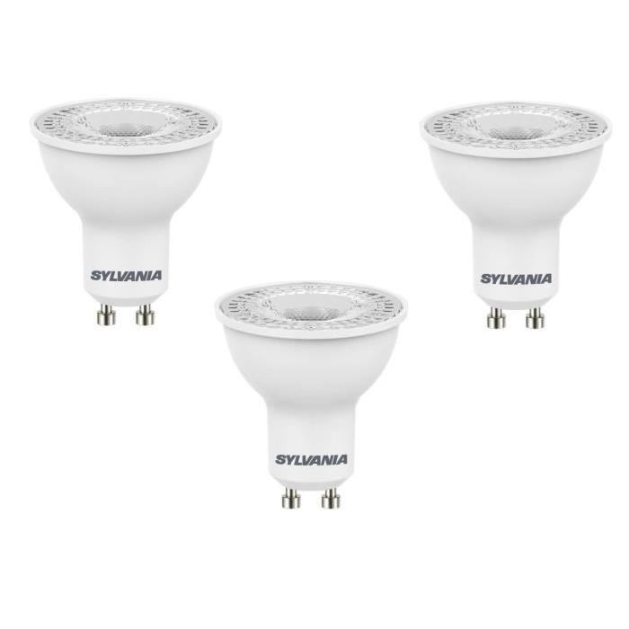 SYLVANIA Lot de 3 ampoules LED spot Refled ES50 V3 GU10 6,5 W équivalent a 65 W