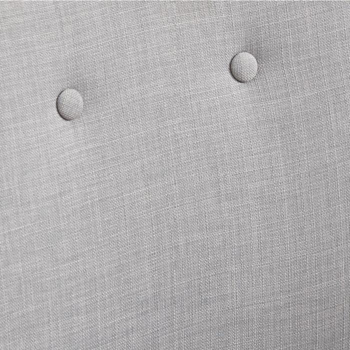 MONA Fauteuil design scandinave effet lin Gris en polyester