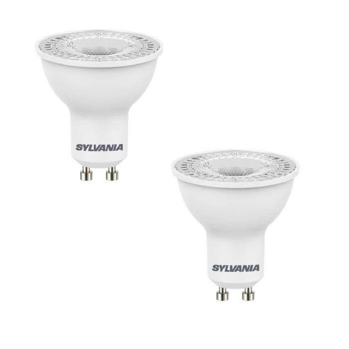 SYLVANIA Lot de 2 ampoules LED spot Refled ES50 V3 GU10 6,5 W équivalent a 65 W